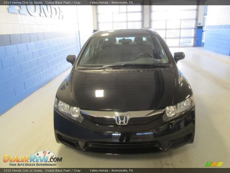 2010 Honda Civic LX Sedan Crystal Black Pearl / Gray Photo #7