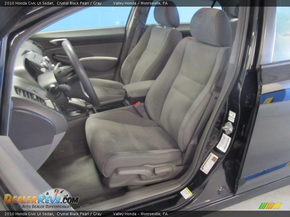 2010 Honda Civic LX Sedan Crystal Black Pearl / Gray Photo #9