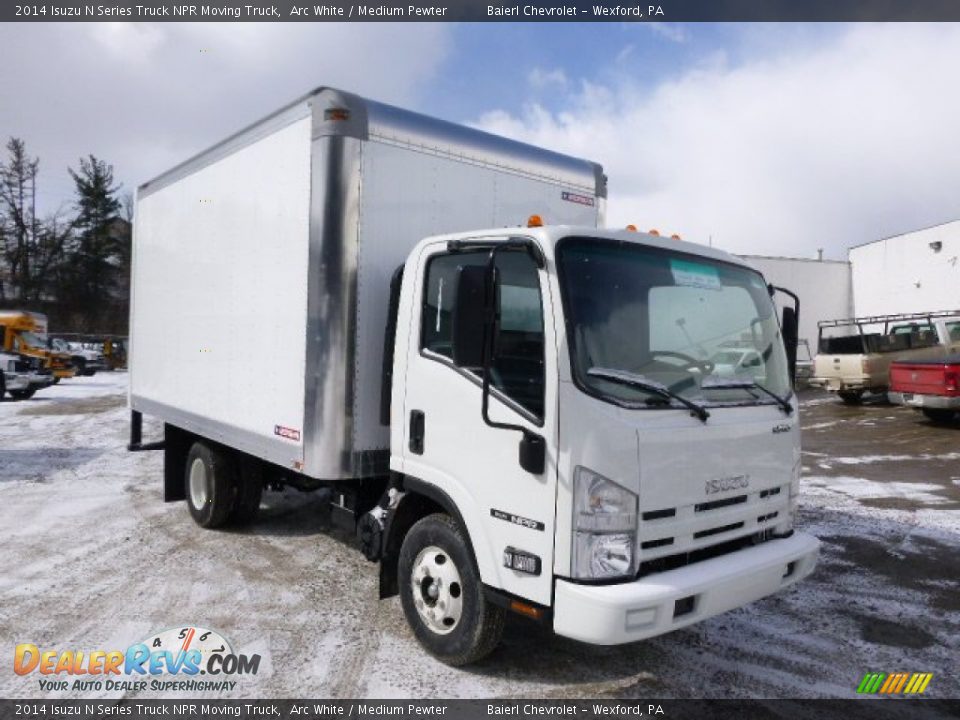 2014 Isuzu N Series Truck NPR Moving Truck Arc White / Medium Pewter Photo #4