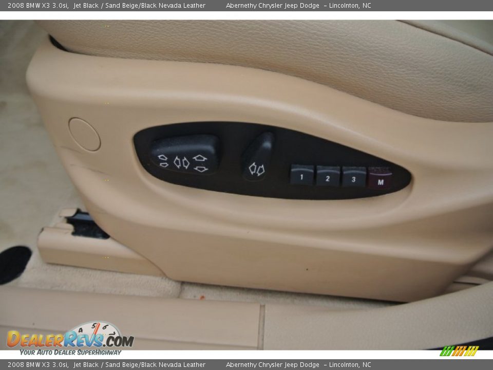 2008 BMW X3 3.0si Jet Black / Sand Beige/Black Nevada Leather Photo #9