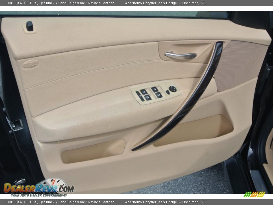 2008 BMW X3 3.0si Jet Black / Sand Beige/Black Nevada Leather Photo #10