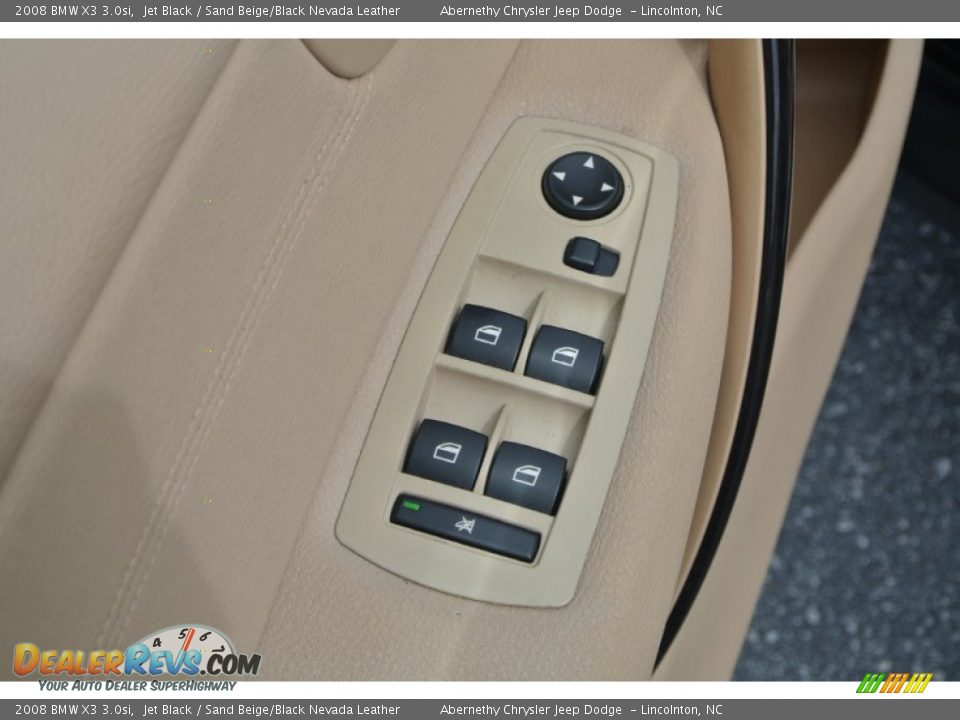 2008 BMW X3 3.0si Jet Black / Sand Beige/Black Nevada Leather Photo #11