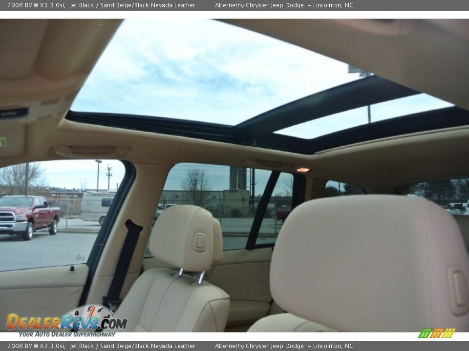 2008 BMW X3 3.0si Jet Black / Sand Beige/Black Nevada Leather Photo #12