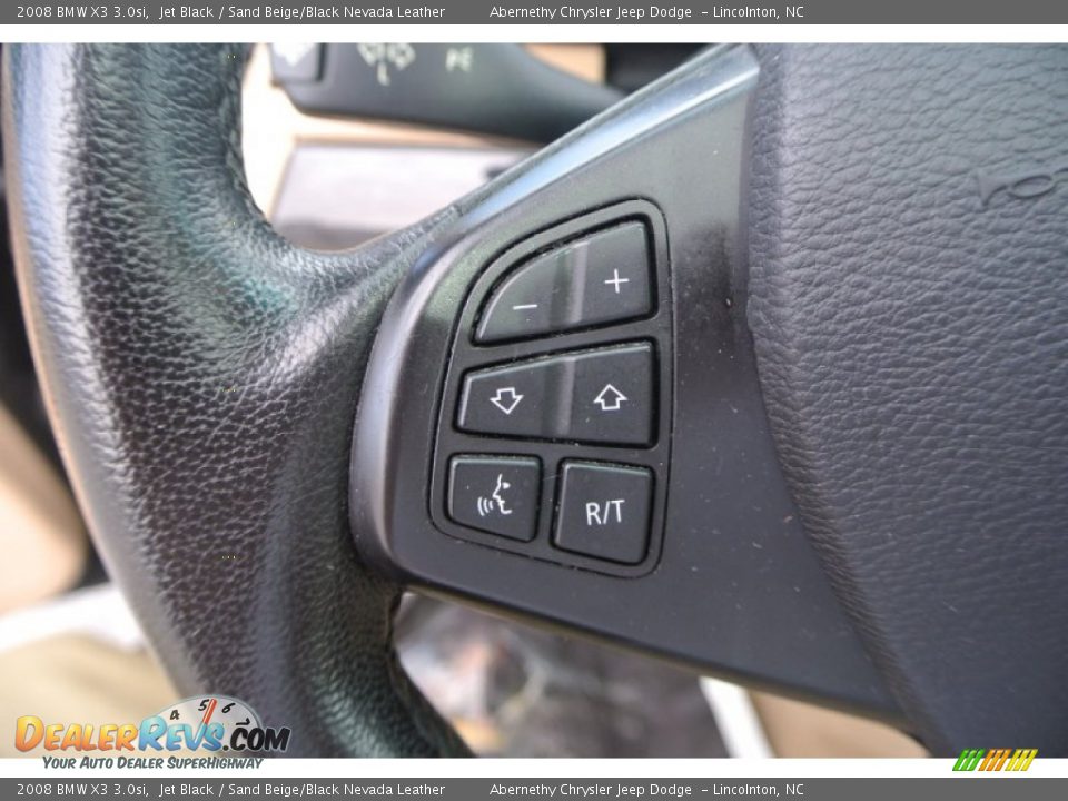 2008 BMW X3 3.0si Jet Black / Sand Beige/Black Nevada Leather Photo #17