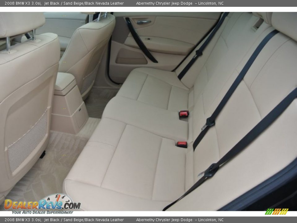 2008 BMW X3 3.0si Jet Black / Sand Beige/Black Nevada Leather Photo #19
