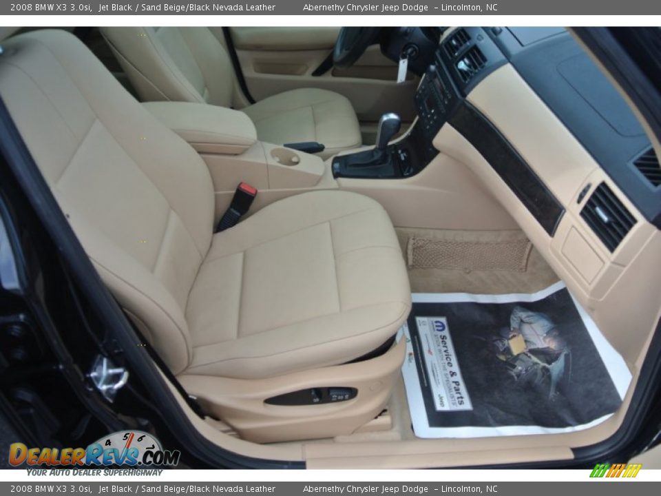 2008 BMW X3 3.0si Jet Black / Sand Beige/Black Nevada Leather Photo #21