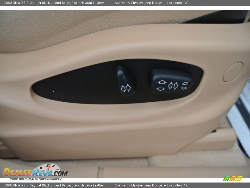 2008 BMW X3 3.0si Jet Black / Sand Beige/Black Nevada Leather Photo #22