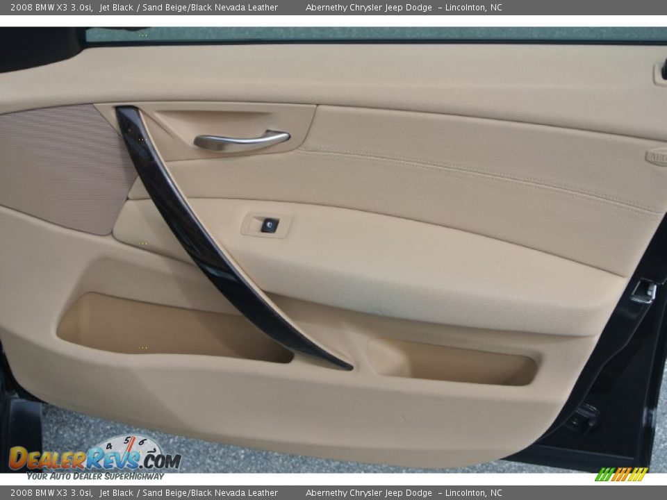 2008 BMW X3 3.0si Jet Black / Sand Beige/Black Nevada Leather Photo #23