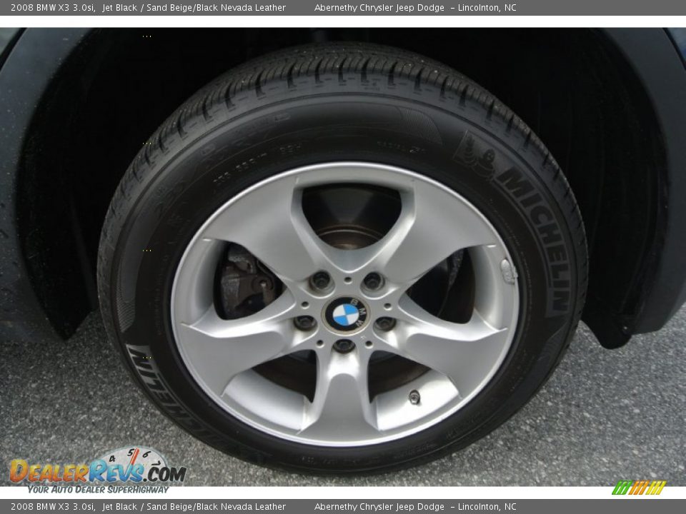 2008 BMW X3 3.0si Jet Black / Sand Beige/Black Nevada Leather Photo #25