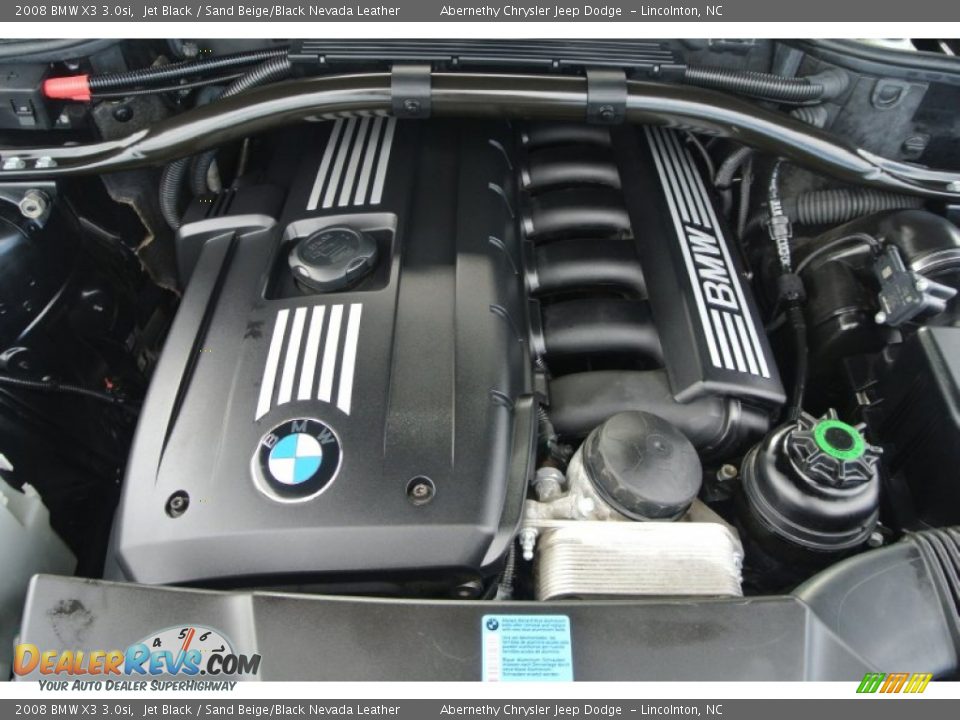 2008 BMW X3 3.0si Jet Black / Sand Beige/Black Nevada Leather Photo #26