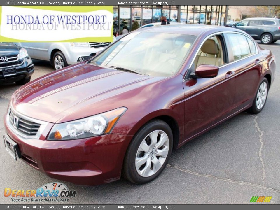 2010 Honda Accord EX-L Sedan Basque Red Pearl / Ivory Photo #1
