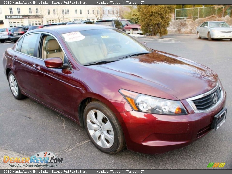 2010 Honda Accord EX-L Sedan Basque Red Pearl / Ivory Photo #3