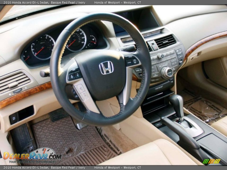 2010 Honda Accord EX-L Sedan Basque Red Pearl / Ivory Photo #5