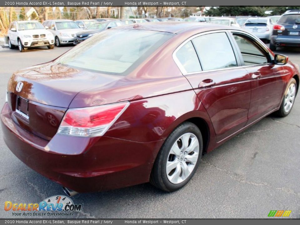 2010 Honda Accord EX-L Sedan Basque Red Pearl / Ivory Photo #6