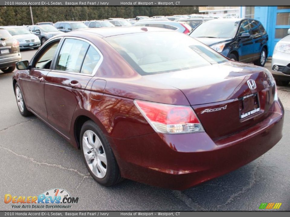 2010 Honda Accord EX-L Sedan Basque Red Pearl / Ivory Photo #10