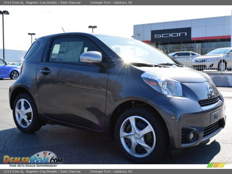 2014 Scion iQ Magnetic Gray Metallic / Dark Charcoal Photo #1