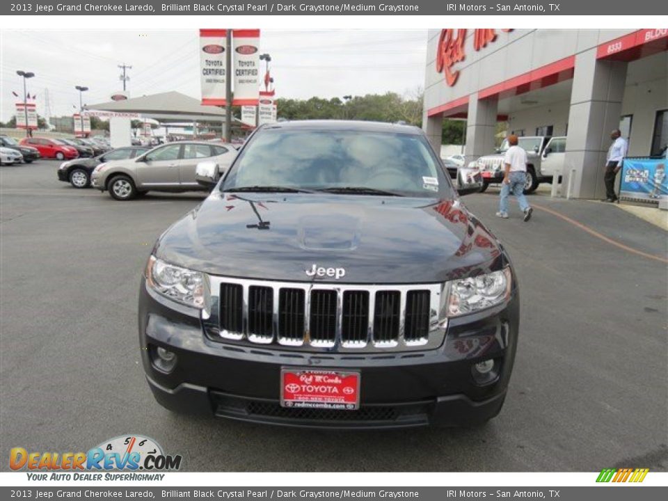2013 Jeep Grand Cherokee Laredo Brilliant Black Crystal Pearl / Dark Graystone/Medium Graystone Photo #2