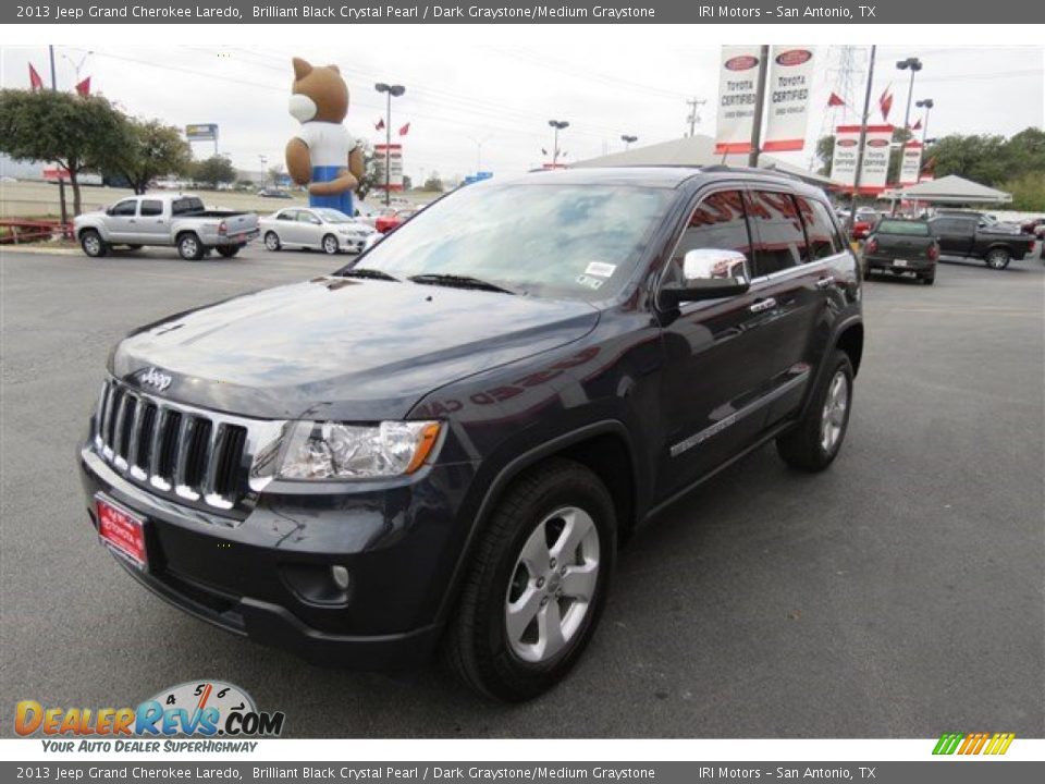 2013 Jeep Grand Cherokee Laredo Brilliant Black Crystal Pearl / Dark Graystone/Medium Graystone Photo #3