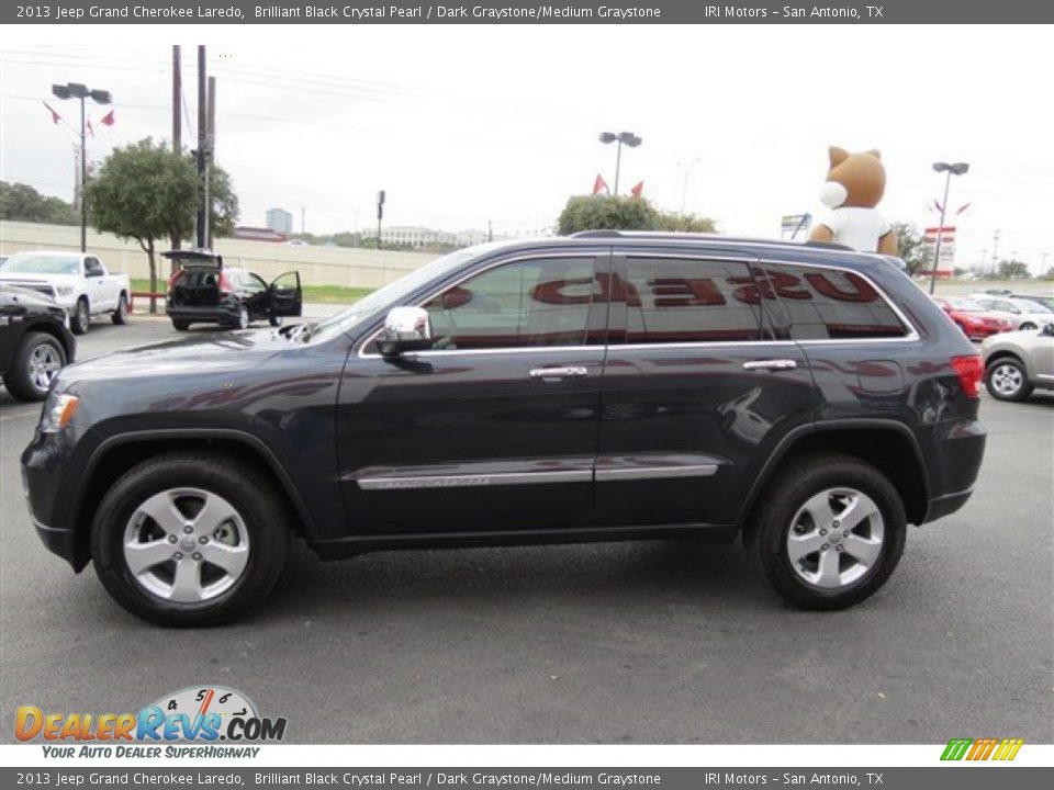 2013 Jeep Grand Cherokee Laredo Brilliant Black Crystal Pearl / Dark Graystone/Medium Graystone Photo #4