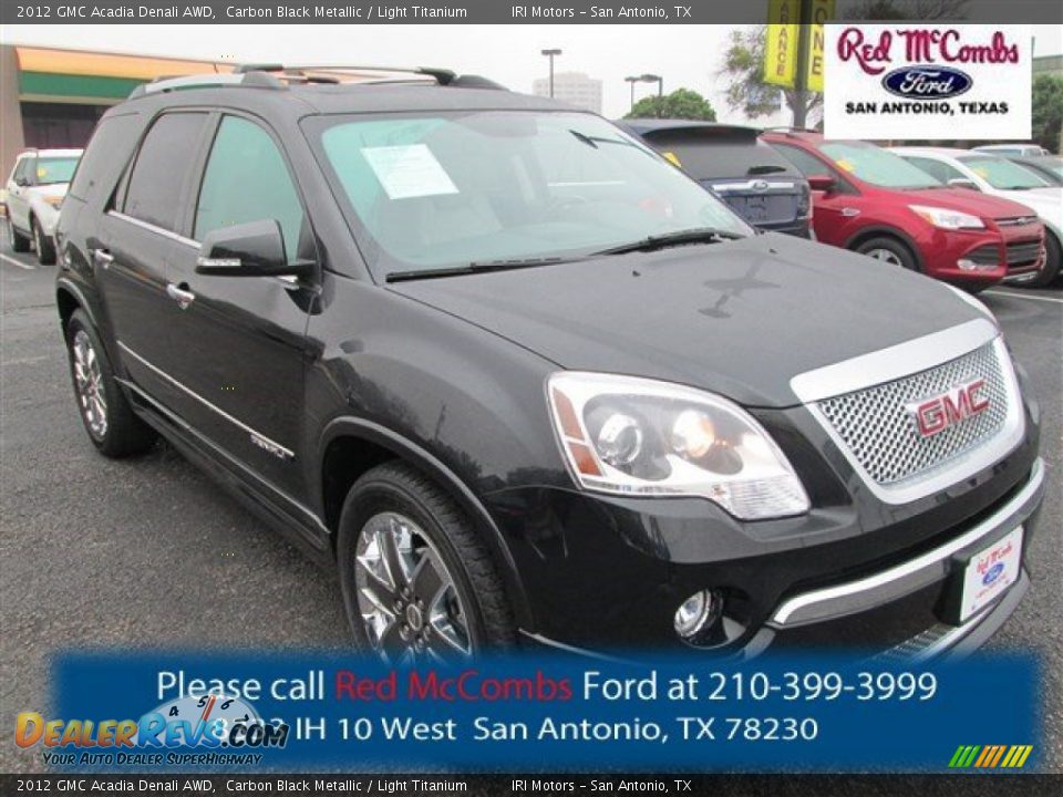 2012 GMC Acadia Denali AWD Carbon Black Metallic / Light Titanium Photo #1