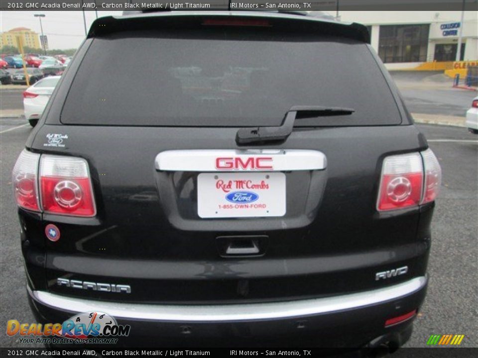 2012 GMC Acadia Denali AWD Carbon Black Metallic / Light Titanium Photo #5