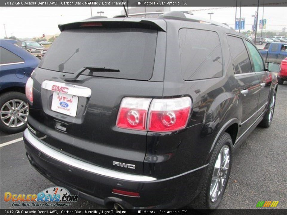 2012 GMC Acadia Denali AWD Carbon Black Metallic / Light Titanium Photo #8