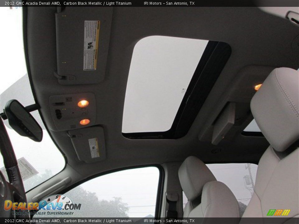 2012 GMC Acadia Denali AWD Carbon Black Metallic / Light Titanium Photo #13