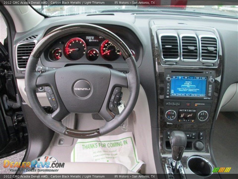 2012 GMC Acadia Denali AWD Carbon Black Metallic / Light Titanium Photo #14