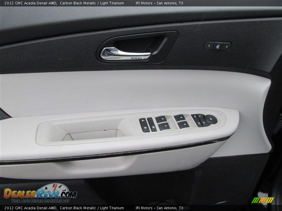 2012 GMC Acadia Denali AWD Carbon Black Metallic / Light Titanium Photo #20