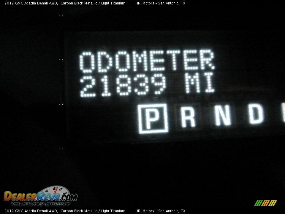 2012 GMC Acadia Denali AWD Carbon Black Metallic / Light Titanium Photo #25