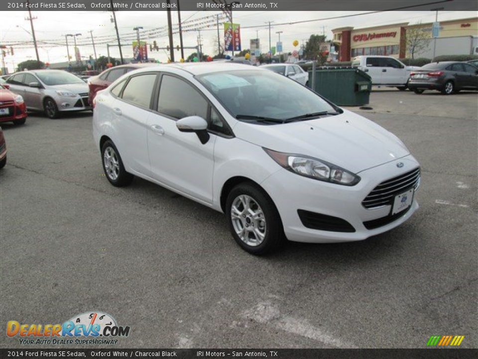 2014 Ford Fiesta SE Sedan Oxford White / Charcoal Black Photo #6