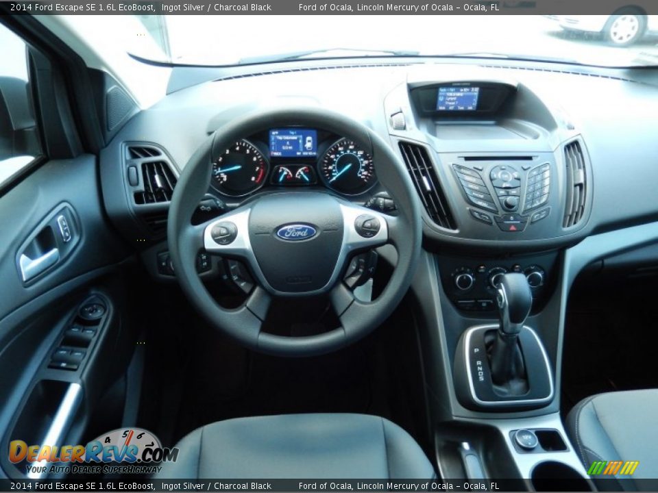 2014 Ford Escape SE 1.6L EcoBoost Ingot Silver / Charcoal Black Photo #8