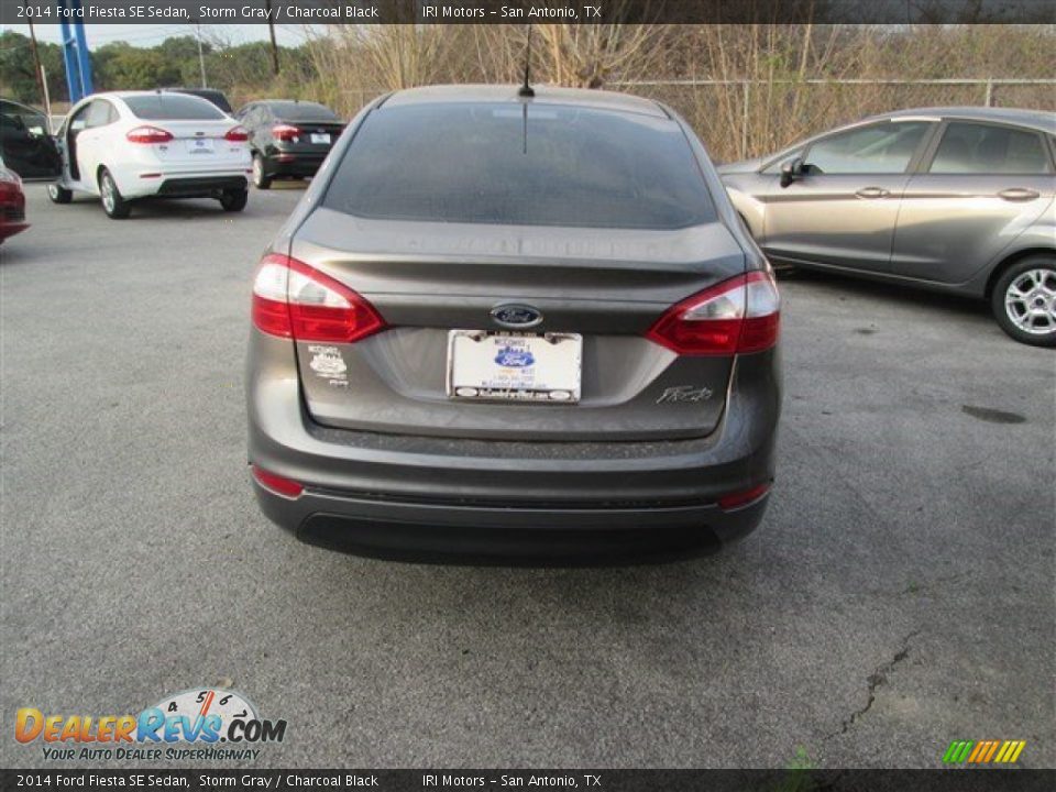 2014 Ford Fiesta SE Sedan Storm Gray / Charcoal Black Photo #4