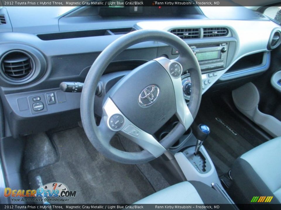 2012 Toyota Prius c Hybrid Three Magnetic Gray Metallic / Light Blue Gray/Black Photo #11