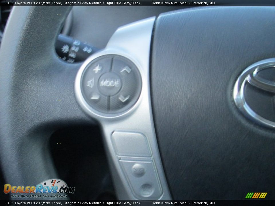 2012 Toyota Prius c Hybrid Three Magnetic Gray Metallic / Light Blue Gray/Black Photo #15