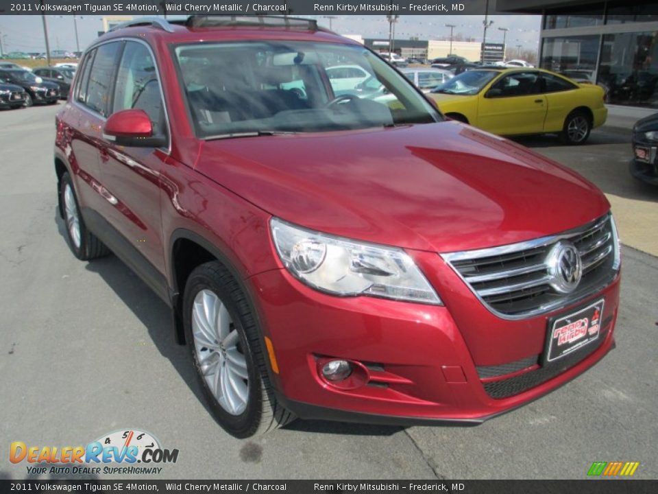 2011 Volkswagen Tiguan SE 4Motion Wild Cherry Metallic / Charcoal Photo #1