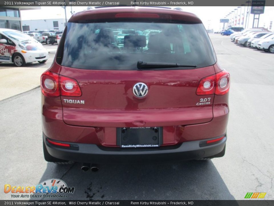 2011 Volkswagen Tiguan SE 4Motion Wild Cherry Metallic / Charcoal Photo #6