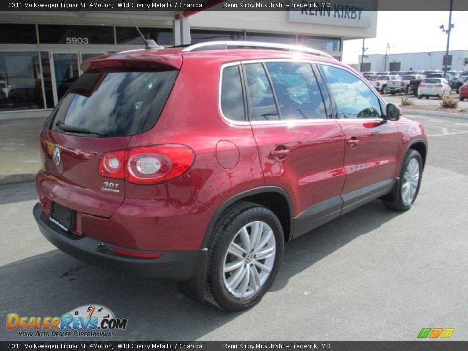 2011 Volkswagen Tiguan SE 4Motion Wild Cherry Metallic / Charcoal Photo #7
