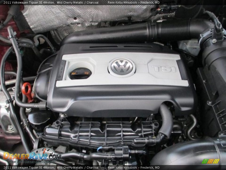 2011 Volkswagen Tiguan SE 4Motion Wild Cherry Metallic / Charcoal Photo #34
