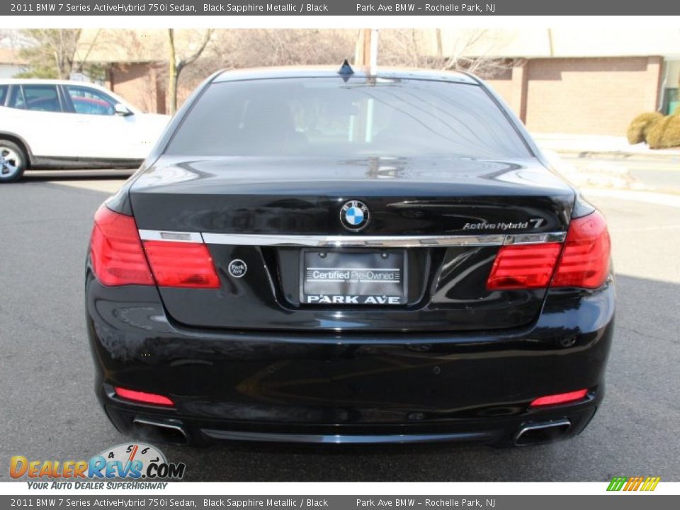 2011 BMW 7 Series ActiveHybrid 750i Sedan Black Sapphire Metallic / Black Photo #4