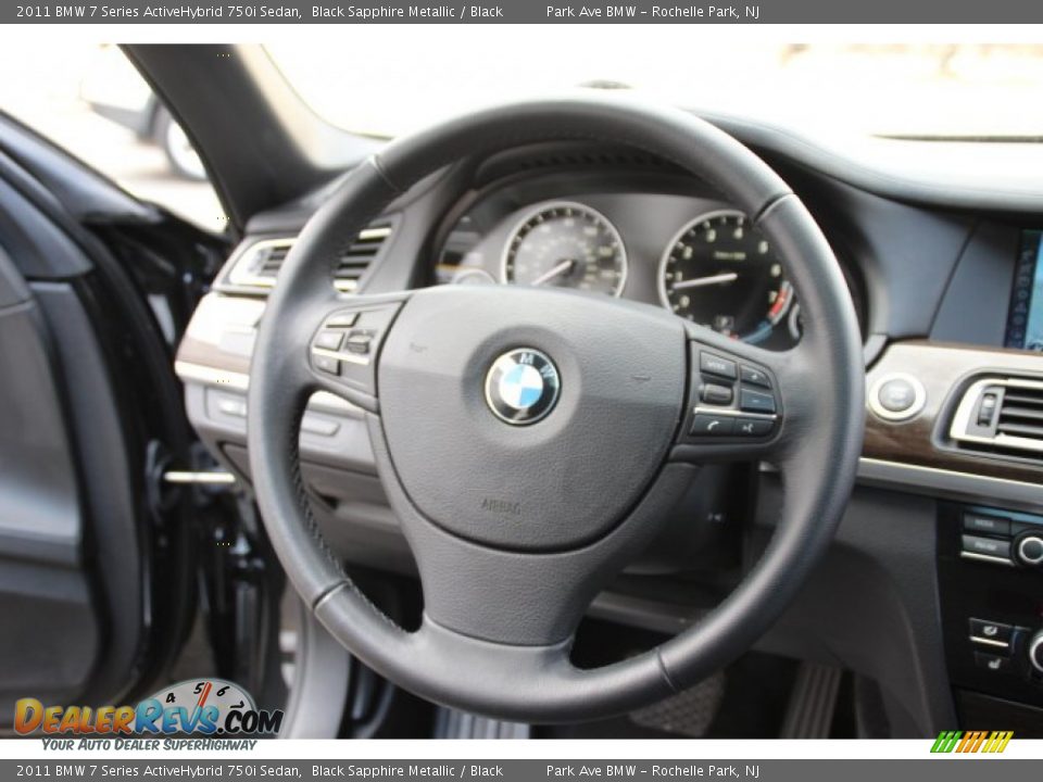 2011 BMW 7 Series ActiveHybrid 750i Sedan Steering Wheel Photo #15