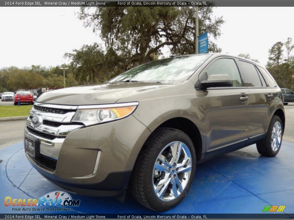 2014 Ford Edge SEL Mineral Gray / Medium Light Stone Photo #1