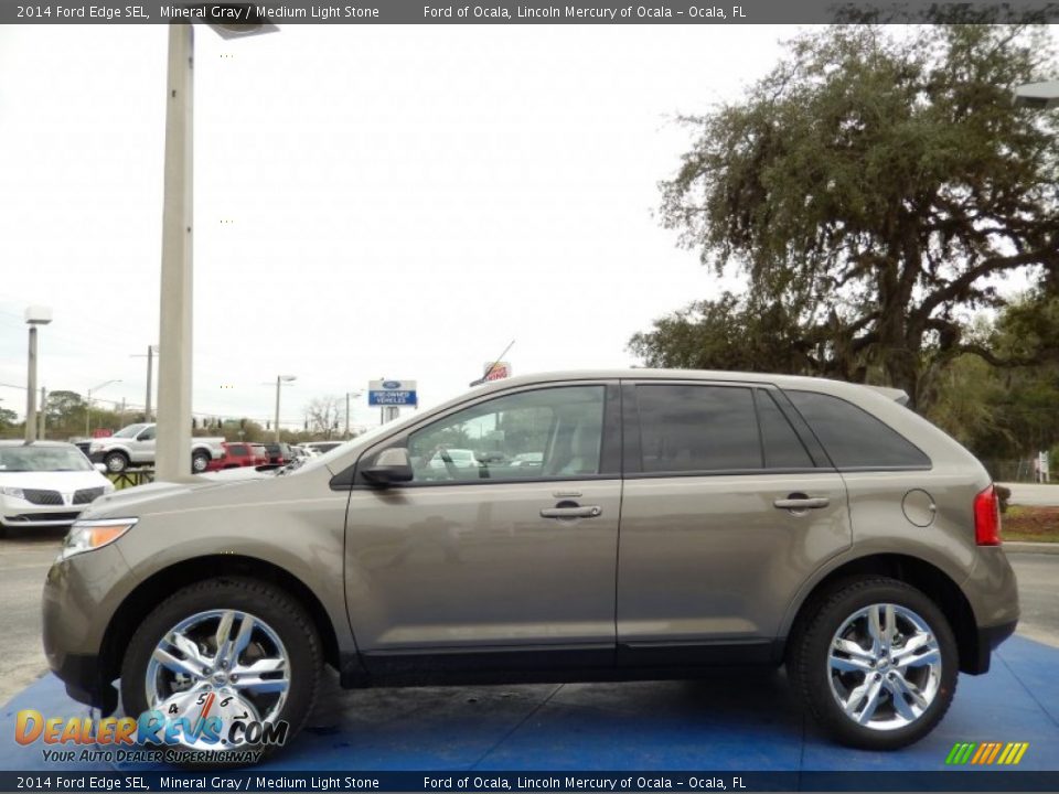 2014 Ford Edge SEL Mineral Gray / Medium Light Stone Photo #2