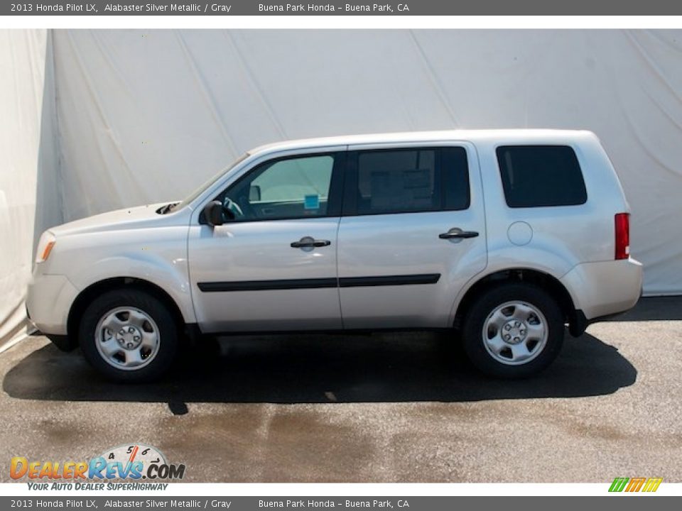 2013 Honda Pilot LX Alabaster Silver Metallic / Gray Photo #9