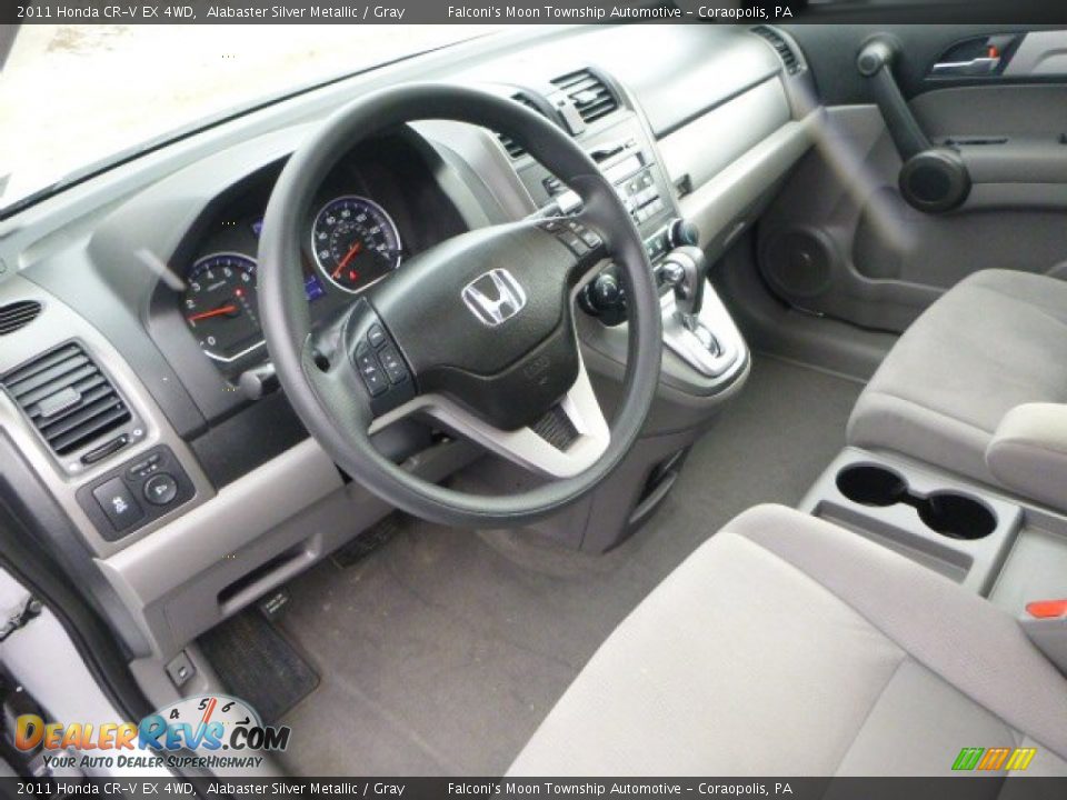 2011 Honda CR-V EX 4WD Alabaster Silver Metallic / Gray Photo #20