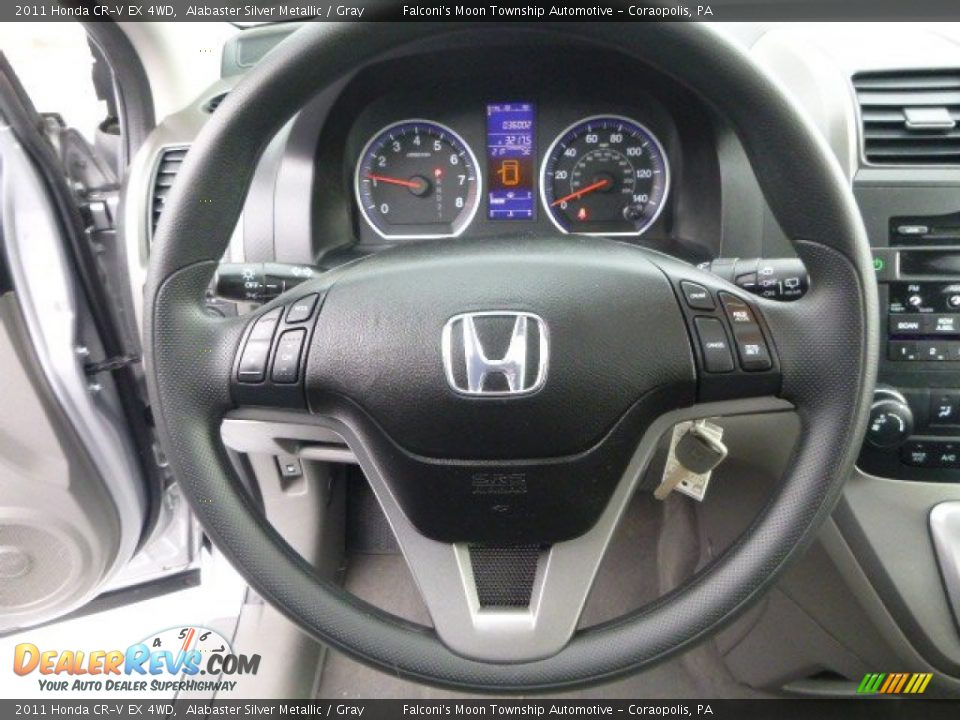 2011 Honda CR-V EX 4WD Alabaster Silver Metallic / Gray Photo #22