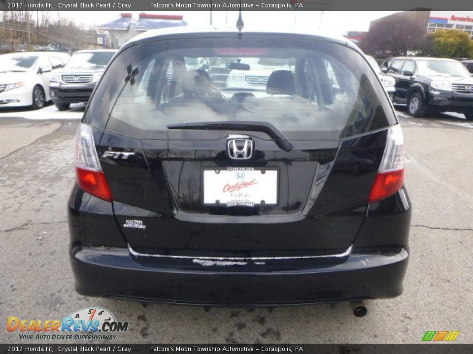 2012 Honda Fit Crystal Black Pearl / Gray Photo #4