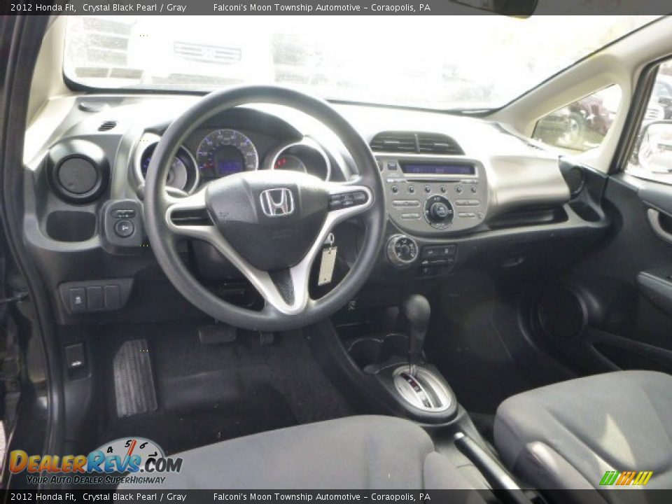 2012 Honda Fit Crystal Black Pearl / Gray Photo #17