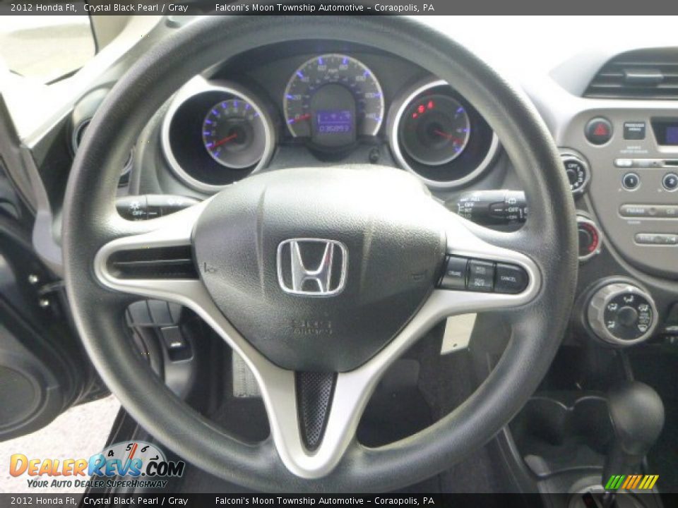 2012 Honda Fit Crystal Black Pearl / Gray Photo #22