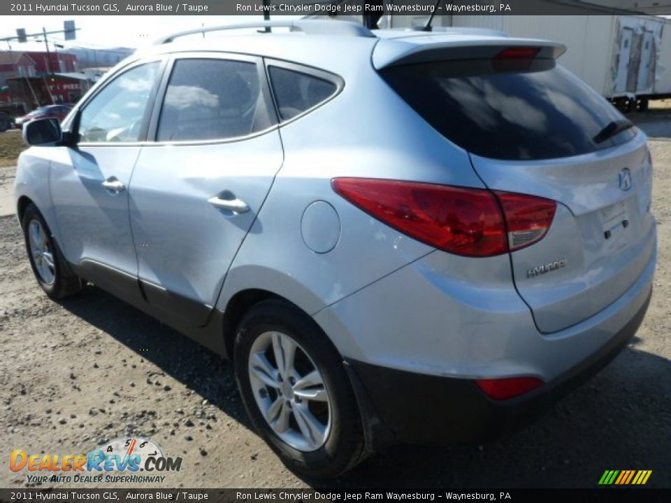 2011 Hyundai Tucson GLS Aurora Blue / Taupe Photo #3